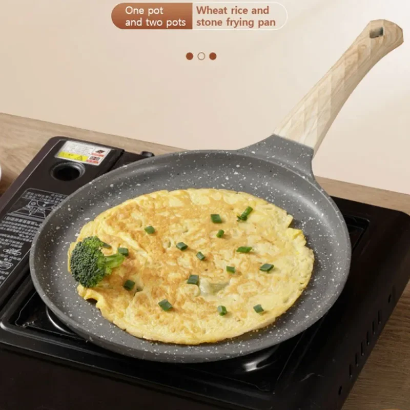 Stone Non-Stick Frying Pan 4-Compartment Skillet for Pancakes, Omelettes & Burgers | Induction & Gas Compatible